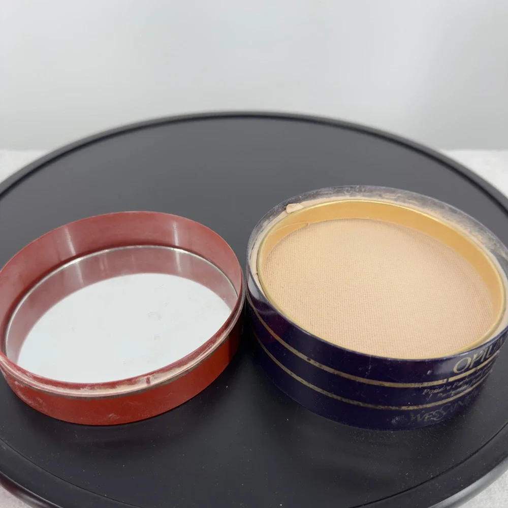 Vintage Yves Saint Laurent Opium Perfumed Bath Powder 6oz YSL Vanity No Puff